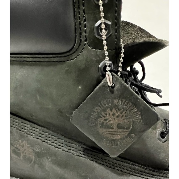 Mens Black Timberland Nubuck Leather Boots Size 9.5 - Picture 3 of 5